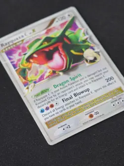 Rayquaza C LV.X DP47 Diamond and Pearl Holo HP/DMG Pokemon Card - Image 3