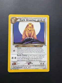 Pokemon Card – Dark Ursaring – 21/105 – Neo Destiny - Image 1