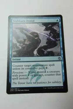 MTG Stubborn Denial x1- -Khans of Tarkir-Lightly Played - Image 1