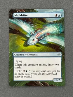 Mulldrifter MTG Lorwyn Eclipsed Commander Hand Painted Full Extended Altered Art - Image 1