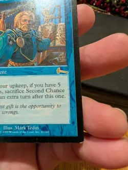 Magic: The Gathering Second Chance Rare Urza's Legacy Enchantment Blue 1999 - Image 4