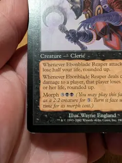Magic: The Gathering Ebonblade Reaper Rare Onslaught Creature Black 2002 Wayne … - Image 5