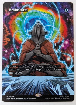 Brainstorm (0004) Borderless, TMNT Ninja Turtles PZA, Magic MtG, Regular - NM! - Image 1