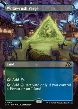 1x Willowrush Verge [BORDERLESS] - NM/M Pack Fresh -MAGIC THE GATHERING- - Image 1