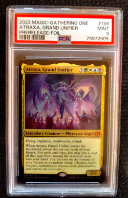 Atraxa Grand Unifier Foil #196 MTG 2023 PSA 9 Prerelease-Foil MINT!! - Image 1