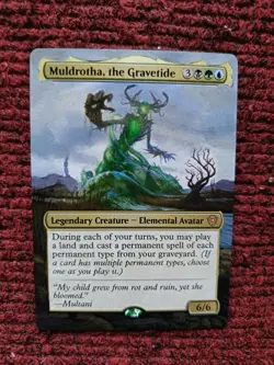 Muldrotha, the Gravetide MTG Lorwyn Eclipsed Commander Hand Painted Altered Art - Image 2