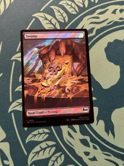 Full Art Swamp 312 Surge Foil Teenage Mutant Ninja Turtles TMNT TMC MTG Magic - Image 1
