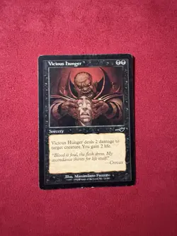 Vicious Hunger - Nemesis MTG Magic The Gathering Vintage 90’s Classic - Image 1