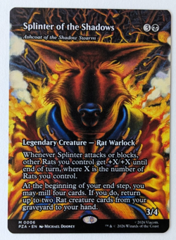 Splinter of the Shadows | Ashcoat (6) Borderless TMNT Turtles PZA, Magic MtG NM! - Image 1