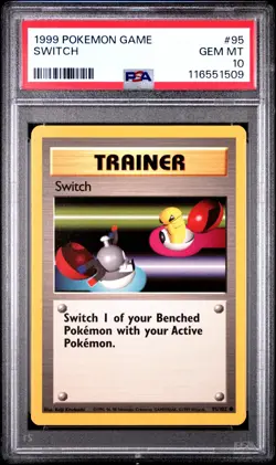 1999 POKEMON GAME #95 SWITCH PSA 10 GEM MINT BASE SET UNLIMITED - Image 1