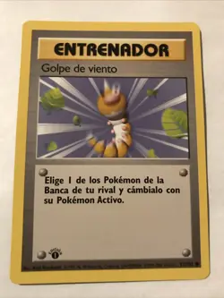 Pokemon TCG Base Set Trainer Spanish Gust of Wind - 93/102 1st Edition - Image 1