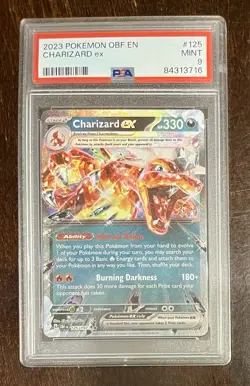 Pokemon Card TCG Charizard EX Obsidian Flames #125/197 PSA 9 MINT Ultra Rare - Image 1