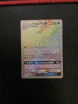 Pokemon TCG Crimson Invasion Alolan Exeggutor GX 118/111 Secret NM - Image 1
