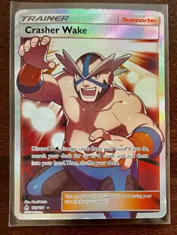 POKEMON TCG CRASHER WAKE 129/131 S&M FORBIDDEN LIGHT FULL ART ULTRA RARE DMG - Image 1