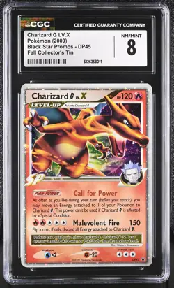 CGC 8 Charizard G LV.X 2009 Black Star Promos DP45 Holo Pokemon Card - Image 1