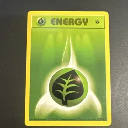 Pokemon TCG Grass Energy 1st Edition Shadowless Base Set - Image 1