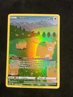 Pokemon Ditto GG22/GG70 Crown Zenith Galarian Gallery Full Art Holo Basic 70 HP - Image 1