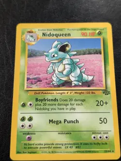 Nidoqueen LP/NM Rare Pokemon 23/64 Jungle Regular - Image 1