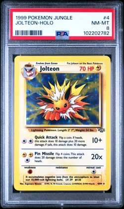 Jolteon Holo 1999 Pokemon Jungle #4 PSA 8 NM-MT Vintage - Image 1