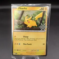 Pokemon TCG Snowflake Stamped Pikachu Holiday Calendar 025/165 Promo Card - Image 1