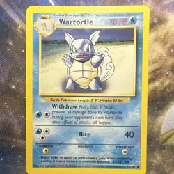 Pokemon Wartortle 42/102 Base Set 70 HP Uncommon Regular Wizards of the Coast - Image 1