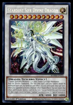 Yu-Gi-Oh TCG Monster Mayhem #BLMM-EN151 Stardust Sifr Divine Dragon ScR,1st Ed. - Image 1