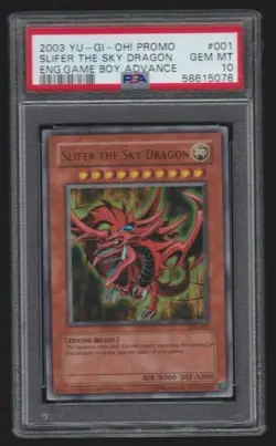2003 YU-GI-OH! GAME BOY ADVANCE ULTRA RARE SLIFER THE SKY DRAGON GBI-001 PSA 10 - Image 1