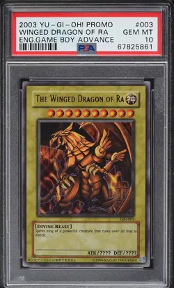 2003 YUGIOH GBI-003 THE WINGED DRAGON OF RA ULTRA RARE PSA 10 GEM MINT #67825861 - Image 1