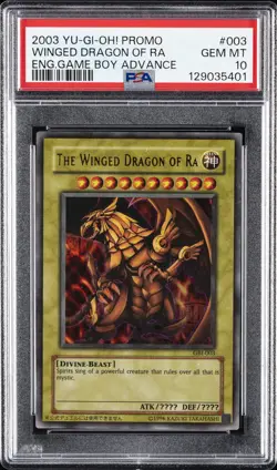 2003 YU-GI-OH! PROMO ENGLISH GAME BOY ADVANCE THE WINGED DRAGON OF RA PSA 10 - Image 1