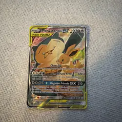 Pokemon TCG Sun & Moon Eevee and Snorlax GX SM169 Holo Tag Team Promo Card - Image 1
