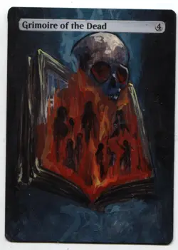Grimoire of the Dead Altered Art Mtg Hand Painted Card Commander - Image 1