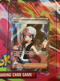 Pokemon TCG Hilda Full Art Ultra Rare White Flare Holo Card 164/086 NM - Image 1