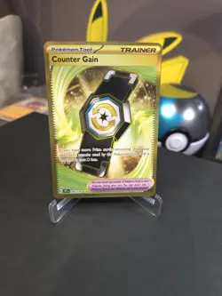 Pokemon TCG Counter Gain 249/191 SV08 Surging Sparks Hyper Rare Holo Card - Image 1