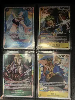 One Piece Card Lot 160 Cards SR / R / UC / C – Zoro, Vivi, Hancock + Binder - Image 1