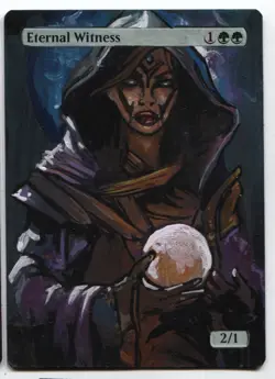 Eternal Witness Altered Art Mtg Hand Painted Card Commander - Image 1
