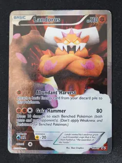 Landorus BW43 Black & White Holo HP Pokemon Card - Image 1