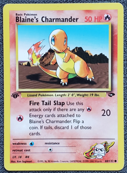 1st Edition Blaine’s Charmander - Gym Challenge - #60/132 - Vintage Pokemon Card - Image 1