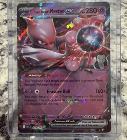 Pokemon Team Rocket’s Mewtwo Ex Holo Ascended Heroes Mega Evolution ME01 CARD DR - Image 1