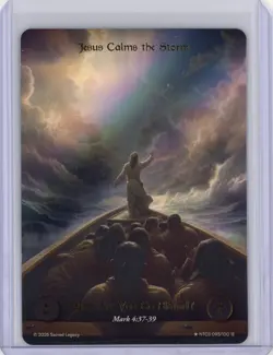 2025 Sacred Legacy: FULL ART - Jesus Calms the Storm - 93/100 1st Edition Card - Image 1