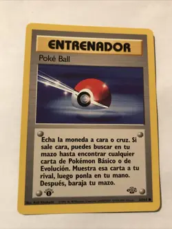 Poke Ball 64/64 Jungle Regular 1st Edition TRAINER Pokemon TCG Spanish Card - Image 1