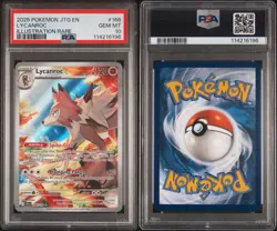 Pokemon TCG Lycanroc Illustration Rare Card Journey Together 166/159 PSA 10 - Image 3