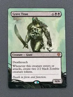Grave Titan MTG Lorwyn Eclipsed Commander Hand Painted Extended Full Altered Art - Image 1