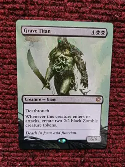 Grave Titan MTG Lorwyn Eclipsed Commander Hand Painted Extended Full Altered Art - Image 2