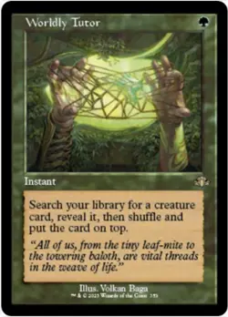 Worldly Tutor (Retro Frame, #353, NM-M) Dominaria Remastered (DMR), MTG - Image 1