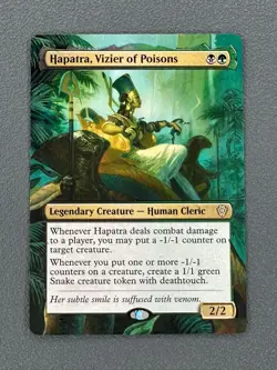 Hapatra Vizier of Poisons MTG Lorwyn Eclipsed Commander Hand Painted Altered Art - Image 1