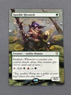 Ignoble Hierarch MTG Lorwyn Eclipsed Commander Hand Painted Extended Altered Art - Image 1