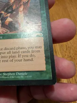 Magic: The Gathering Manabond Rare Exodus Enchantment Green 1998 Daniele 113 - Image 4