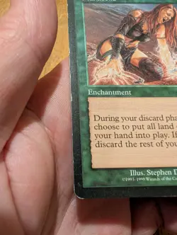 Magic: The Gathering Manabond Rare Exodus Enchantment Green 1998 Daniele 113 - Image 5