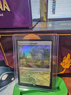 🌻 FOIL Bountiful Promenade - MTG Battle for Baldur's Gate - Rare Land - SHINY! - Image 1