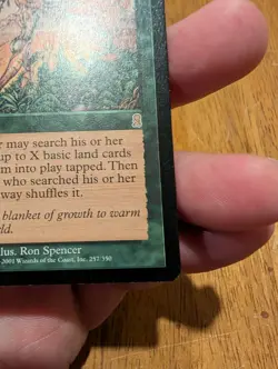 Magic: The Gathering New Frontiers Rare Odyssey Sorcery Green 2001 Ron Spencer - Image 4